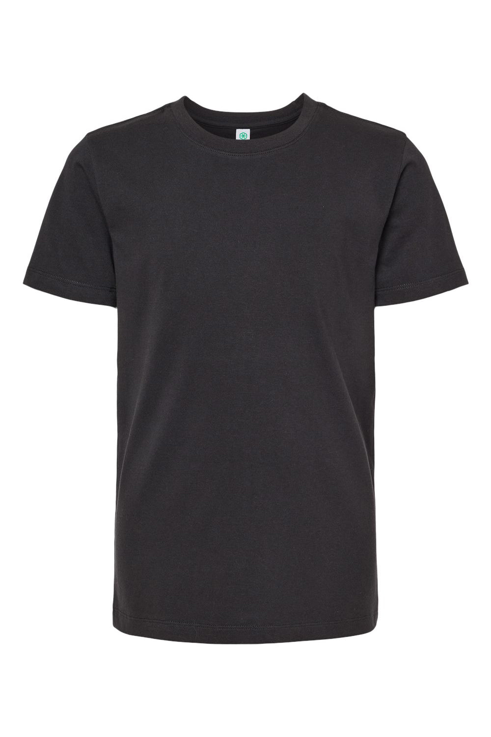 SoftShirts 402 Youth Organic Short Sleeve Crewneck T-Shirt Black Flat Front