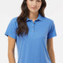 Paragon Womens Saratoga Performance Moisture Wicking Mini Mesh Short Sleeve Polo Shirt - Bimini Blue