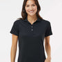 Paragon Womens Saratoga Performance Moisture Wicking Mini Mesh Short Sleeve Polo Shirt - Black - NEW