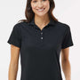 Paragon Womens Saratoga Performance Moisture Wicking Mini Mesh Short Sleeve Polo Shirt - Black