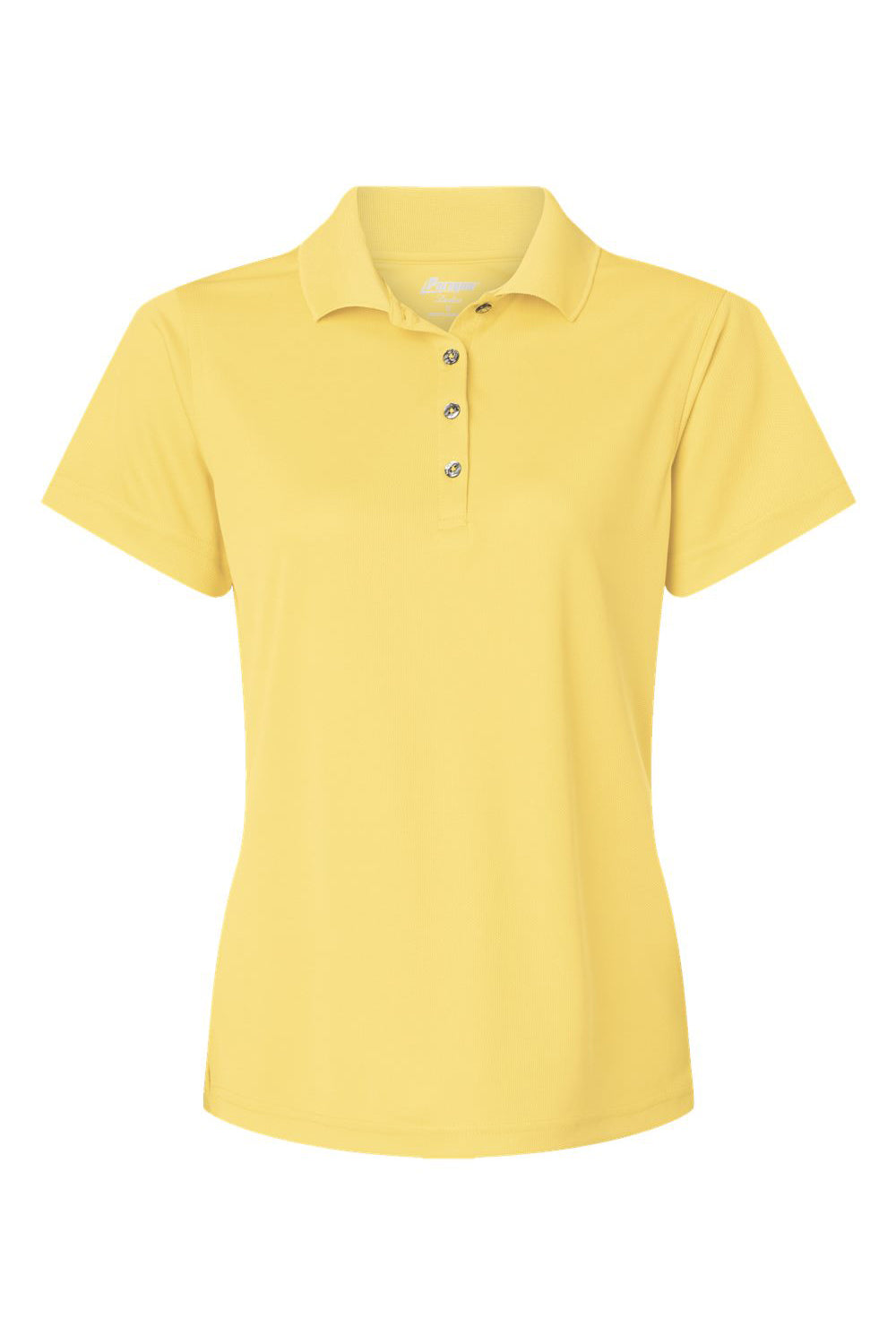 Paragon 104 Womens Saratoga Performance Mini Mesh Short Sleeve Polo Shirt Butter Yellow Flat Front