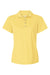 Paragon 104 Womens Saratoga Performance Mini Mesh Short Sleeve Polo Shirt Butter Yellow Flat Front