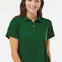 Paragon Womens Saratoga Performance Moisture Wicking Mini Mesh Short Sleeve Polo Shirt - Hunter Green