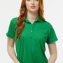Paragon Womens Saratoga Performance Moisture Wicking Mini Mesh Short Sleeve Polo Shirt - Kelly Green