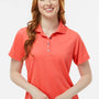 Paragon Womens Saratoga Performance Moisture Wicking Mini Mesh Short Sleeve Polo Shirt - Melon