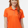 Paragon Womens Saratoga Performance Moisture Wicking Mini Mesh Short Sleeve Polo Shirt - Orange