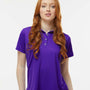 Paragon Womens Saratoga Performance Moisture Wicking Mini Mesh Short Sleeve Polo Shirt - Purple - NEW
