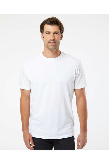 Kastlfel 2010 Mens RecycledSoft Short Sleve Crewneck T-Shirt White Model Front