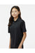 Paragon 108Y Youth Saratoga Performance Mini Mesh Short Sleeve Polo Shirt Black Model Side