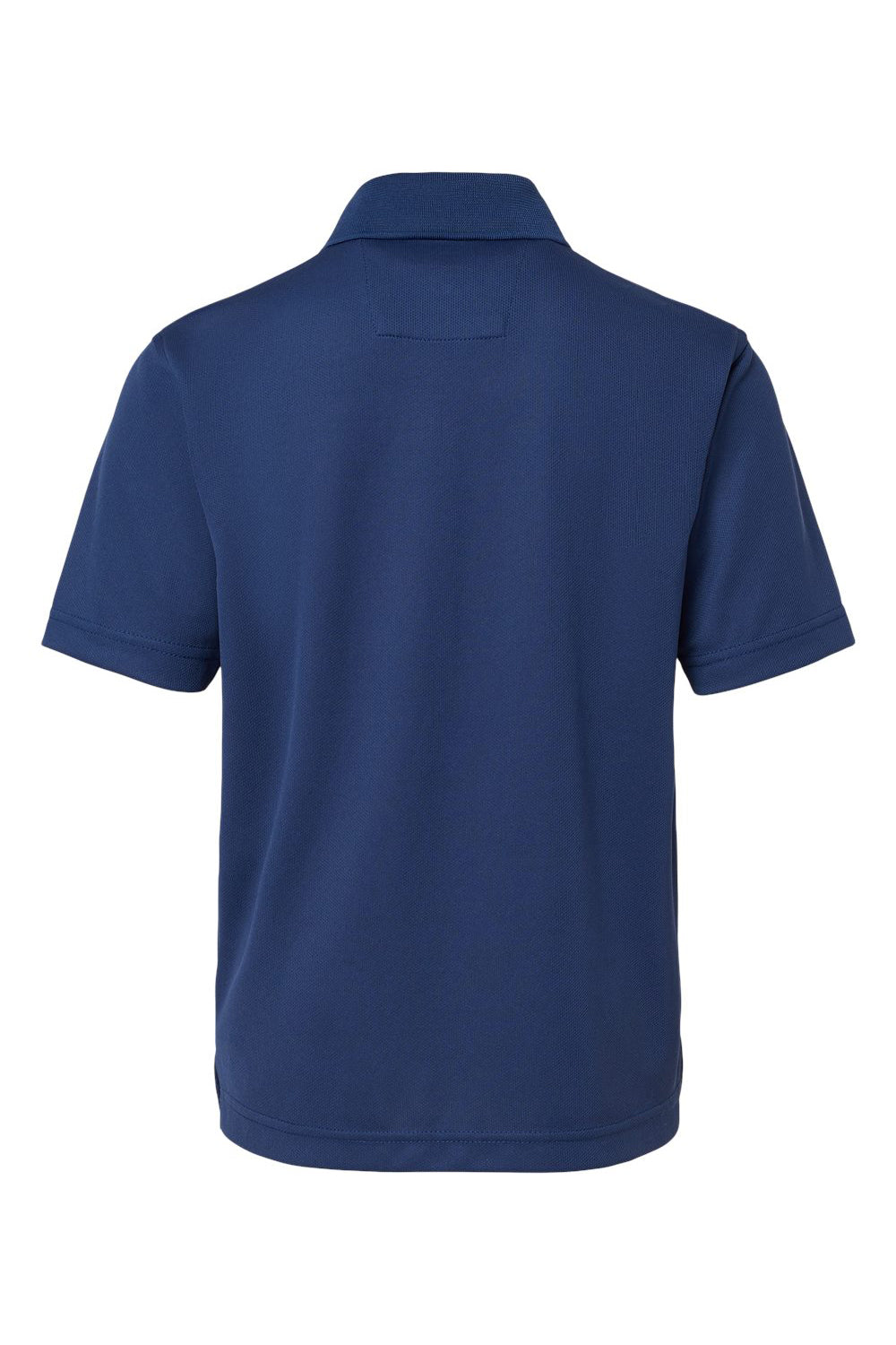 Paragon 108Y Youth Saratoga Performance Mini Mesh Short Sleeve Polo Shirt Navy Blue Flat Back
