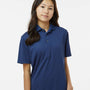 Paragon Youth Saratoga Performance Moisture Wicking Mini Mesh Short Sleeve Polo Shirt - Navy Blue - NEW