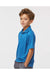 Paragon 108Y Youth Saratoga Performance Mini Mesh Short Sleeve Polo Shirt Turquoise Blue Model Side