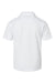 Paragon 108Y Youth Saratoga Performance Mini Mesh Short Sleeve Polo Shirt White Flat Back