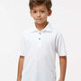 Paragon Youth Saratoga Performance Moisture Wicking Mini Mesh Short Sleeve Polo Shirt - White - NEW