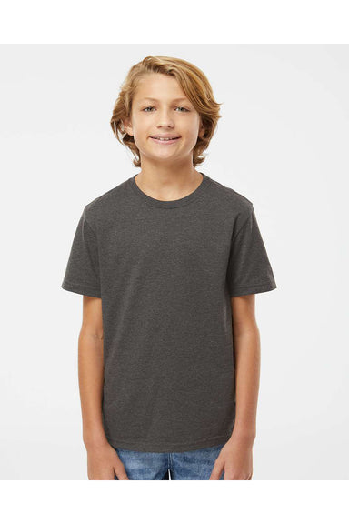 Kastlfel 2015 Youth RecycledSoft Short Sleeve Crewneck T-Shirt Carbon Grey Model Front