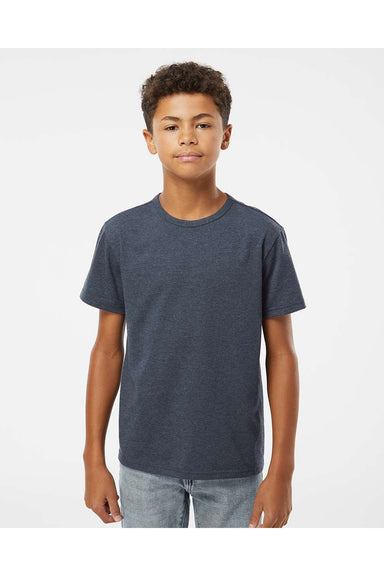 Kastlfel 2015 Youth RecycledSoft Short Sleeve Crewneck T-Shirt Midnight Blue Model Front
