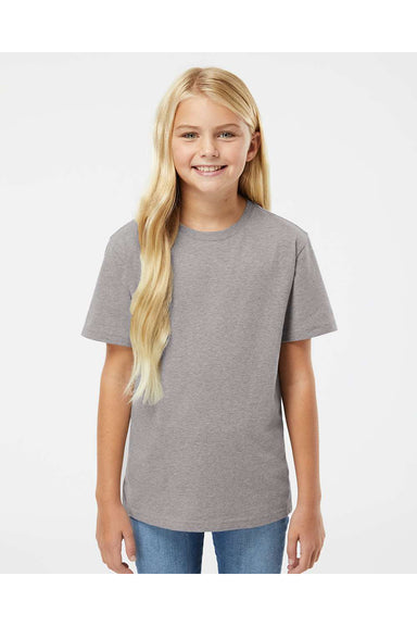 Kastlfel 2015 Youth RecycledSoft Short Sleeve Crewneck T-Shirt Steel Grey Model Front