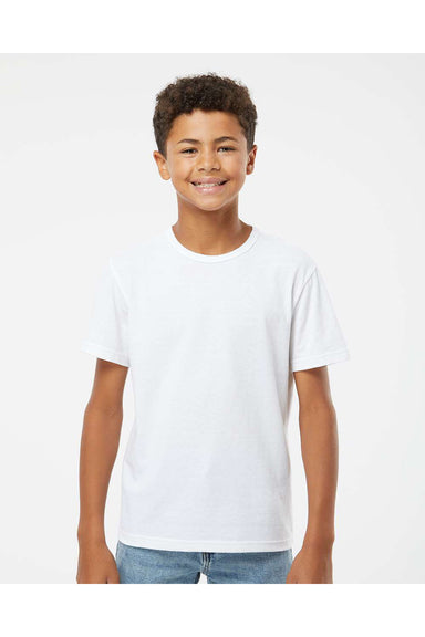Kastlfel 2015 Youth RecycledSoft Short Sleeve Crewneck T-Shirt White Model Front