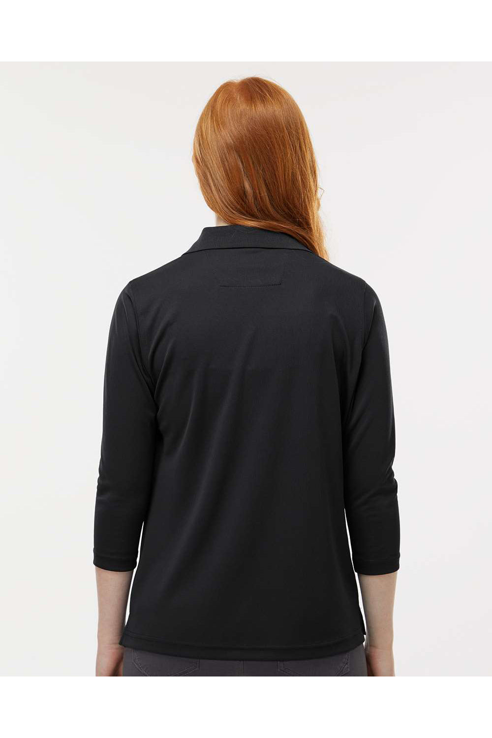Paragon 120 Womens Lady Palm 3/4 Sleeve Polo Shirt Black Model Back