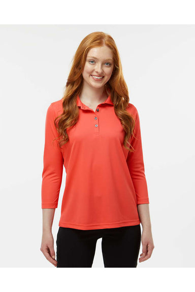 Paragon 120 Womens Lady Palm 3/4 Sleeve Polo Shirt Melon Model Front