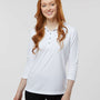 Paragon Womens Lady Palm Moisture Wicking 3/4 Sleeve Polo Shirt - White - NEW