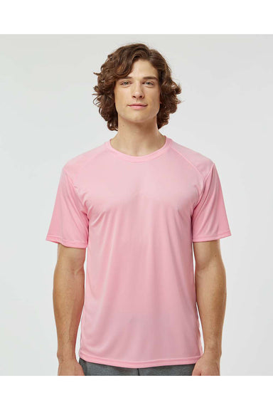 Paragon 200 Mens Islander Performance Short Sleeve Crewneck T-Shirt Charity Pink Model Front