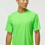 Paragon Mens Islander Performance Moisture Wicking Short Sleeve Crewneck T-Shirt - Neon Lime Green