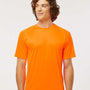 Paragon Mens Islander Performance Moisture Wicking Short Sleeve Crewneck T-Shirt - Neon Orange - NEW