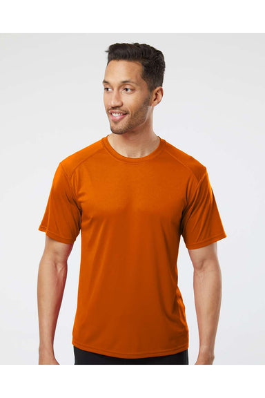 Paragon 200 Mens Islander Performance Short Sleeve Crewneck T-Shirt Orange Model Front
