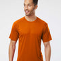 Paragon Mens Islander Performance Moisture Wicking Short Sleeve Crewneck T-Shirt - Orange - NEW