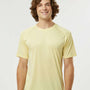 Paragon Mens Islander Performance Moisture Wicking Short Sleeve Crewneck T-Shirt - Pale Yellow - NEW