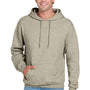Jerzees Mens NuBlend Pill Resistant Fleece Hooded Sweatshirt Hoodie w/ Pouch Pocket - Heather Oatmeal