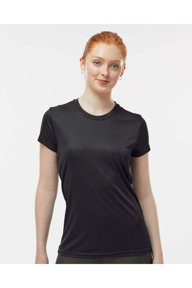 Paragon 204 Womens Islander Performance Short Sleeve Crewneck T-Shirt Black Model Front