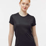 Paragon Womens Islander Performance Moisture Wicking Short Sleeve Crewneck T-Shirt - Black - NEW