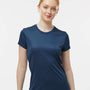 Paragon Womens Islander Performance Moisture Wicking Short Sleeve Crewneck T-Shirt - Navy Blue - NEW