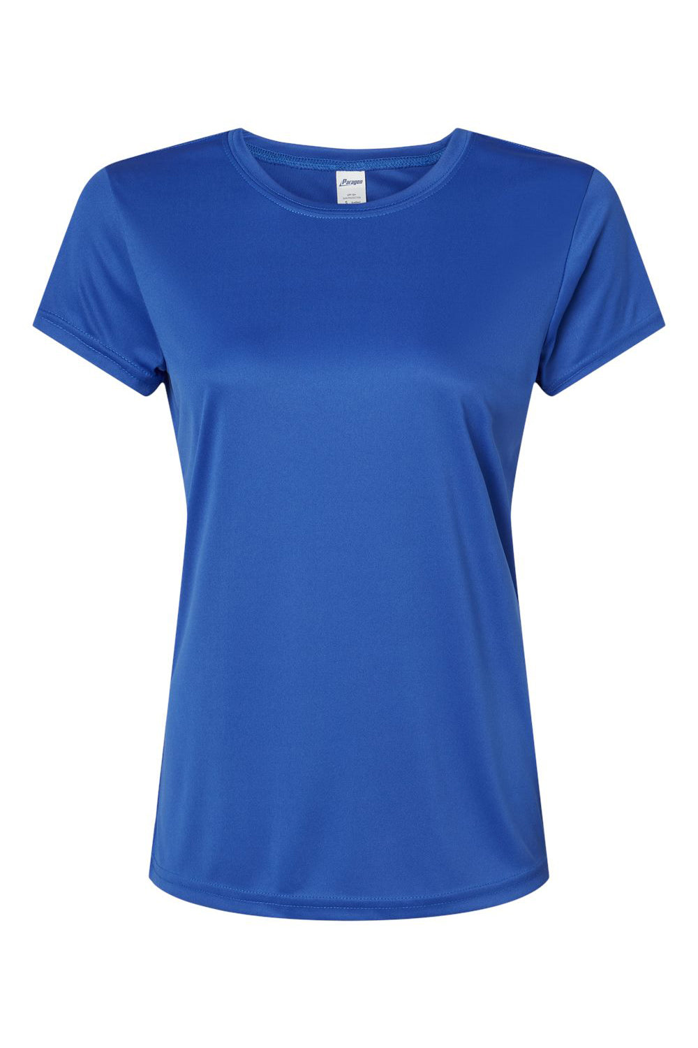 Paragon 204 Womens Islander Performance Short Sleeve Crewneck T-Shirt Royal Blue Flat Front