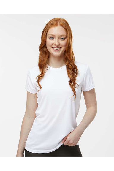 Paragon 204 Womens Islander Performance Short Sleeve Crewneck T-Shirt White Model Front