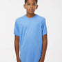 Paragon Youth Islander Performance Moisture Wicking Short Sleeve Crewneck T-Shirt - Bimini Blue - NEW