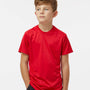 Paragon Youth Islander Performance Moisture Wicking Short Sleeve Crewneck T-Shirt - Red - NEW