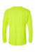 Paragon 210 Mens Islander Performance Long Sleeve Crewneck T-Shirt Safety Green Flat Back