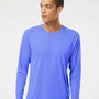 Paragon Mens Islander Performance Moisture Wicking Long Sleeve Crewneck T-Shirt - Bimini Blue - NEW
