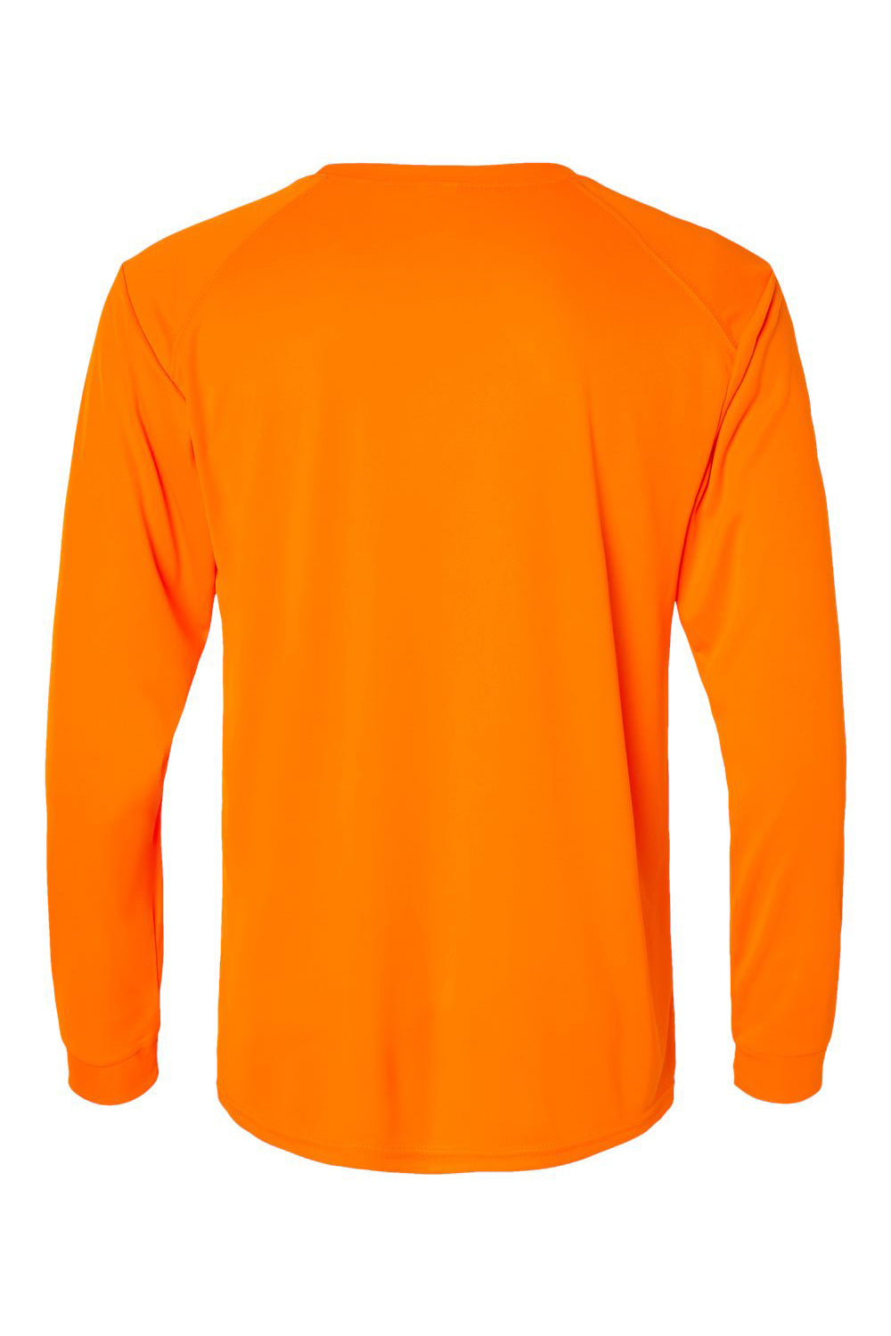 Paragon 210 Mens Islander Performance Long Sleeve Crewneck T-Shirt Neon Orange Flat Back