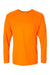 Paragon 210 Mens Islander Performance Long Sleeve Crewneck T-Shirt Neon Orange Flat Front
