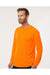 Paragon 210 Mens Islander Performance Long Sleeve Crewneck T-Shirt Neon Orange Model Side