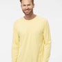 Paragon Mens Islander Performance Moisture Wicking Long Sleeve Crewneck T-Shirt - Pale Yellow - NEW