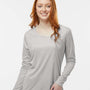 Paragon Womens Islander Performance Moisture Wicking Long Sleeve Scoop Neck T-Shirt - Aluminum Grey - NEW