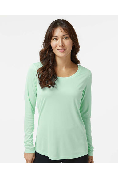 Paragon 214 Womens Islander Performance Long Sleeve Scoop Neck T-Shirt Mint Green Model Front