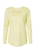 Paragon 214 Womens Islander Performance Long Sleeve Scoop Neck T-Shirt Pale Yellow Flat Front
