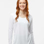 Paragon Womens Islander Performance Moisture Wicking Long Sleeve Scoop Neck T-Shirt - White - NEW