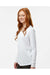 Paragon 214 Womens Islander Performance Long Sleeve Scoop Neck T-Shirt White Model Side